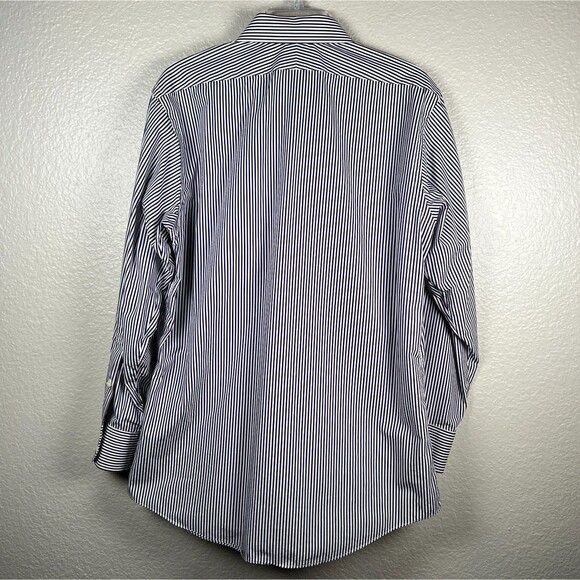 Brooks Brothers Dress Shirt Egyptian Ctn Sz 16-33 Slim Blue Stripe Button-Down - Picture 13 of 13